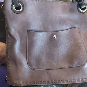 New Simply Noelle Zipper Gussett Tote/Shoulder Bag